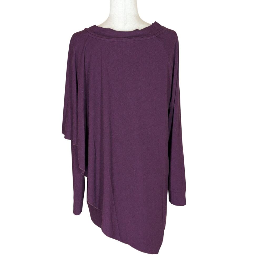 Soft Surrounding Madeleine Tunic Blouse Top V-Neck Size Large Plum Purple - Picture 3 of 11